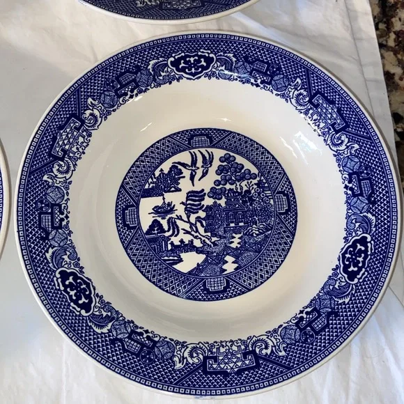 Vintage Set of Blue Willow Ware by Royal China salad cereal soup